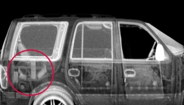 Z Backscatter image of vehicle