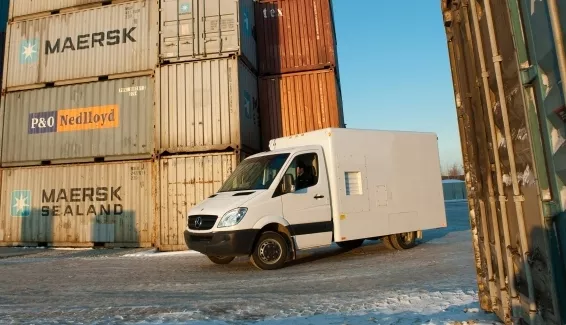 ZBV mobile cargo vehicle screening system with Z Backscatter imaging